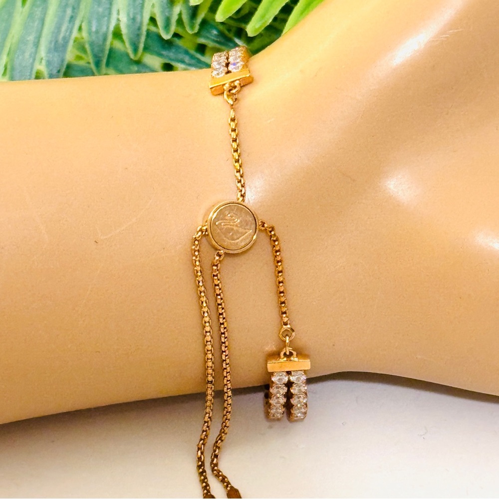 Swarovski Rose Gold Crystal Double Chain Bracelet - Picture 5 of 10